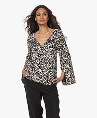 By Malene Birger Solinos Viscose Print Blouse - Scratched Cheetah
