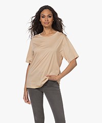 Filippa K Cotton Short Sleeve T-shirt - Dune Beige
