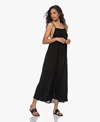 Ragdoll LA Viscose  Print A-line Strap Dress - Black