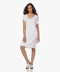 Majestic Filatures Superwashed V-neck T-shirt Dress - White