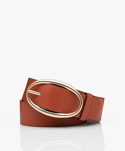 Vanessa Bruno Leather Belt - Terracotta