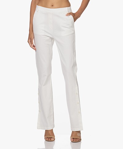 Neeve The Terry Flared Pull-on Pants - Off-white