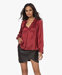 Zadig & Voltaire Tink Japanese Satin Blouse - Wine