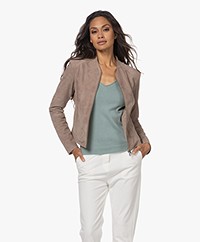 Repeat Luxury Suede Jacket - Taupe