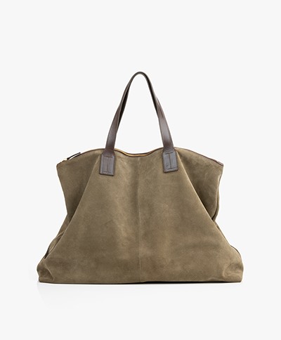Closed XL Suede Weekend Bag - Sea Tangle