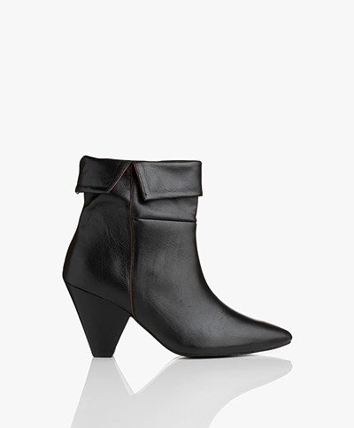 MKT Studio Nalia Leather Ankle Boots - Black