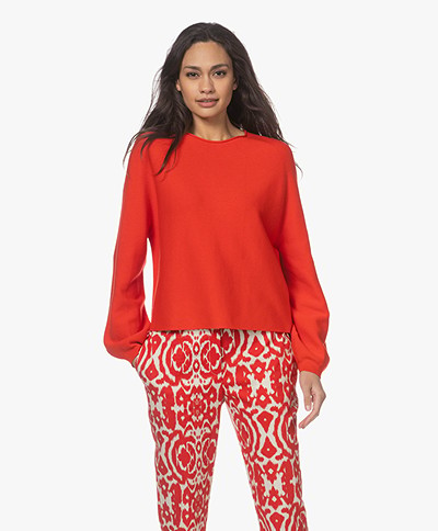 Drykorn Roane Cotton-Cashmere Sweater - Orange Red