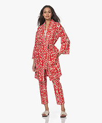 LaSalle Long Printed Kimono Jacket - Delhi