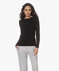 LaSalle Knitted Viscose Blend Sweater - Black