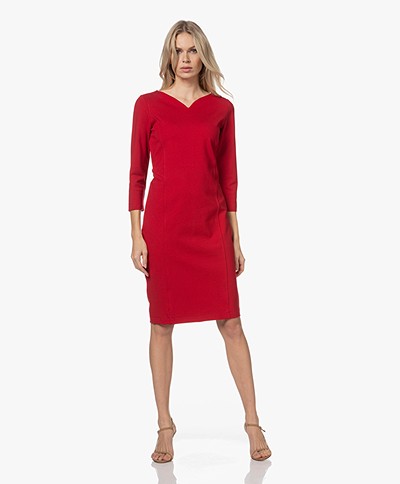 KYRA Ariana Viscose Jersey Dress - Amarena Red 