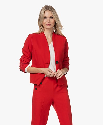 KYRA Luana Short Tailored Blazer - Amarena Red