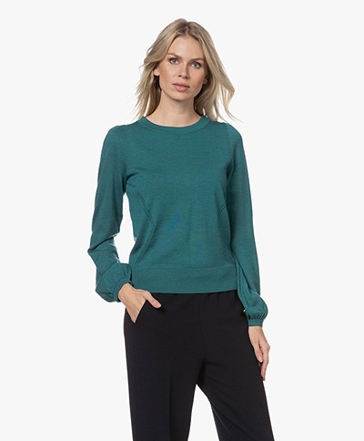 Plein Publique La Coeur Merino Wool Sweater - Smaragd Green