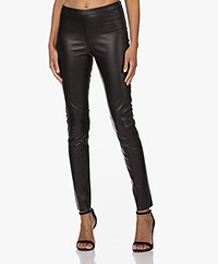 LaSalle Leather Slim-fit Pants - Black