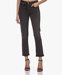 Citizens of Humanity Charlotte High-rise Straight Jeans - Black Ink