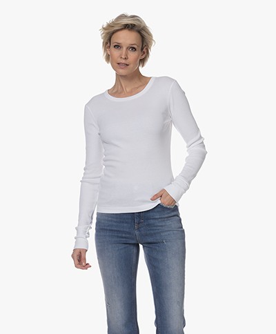 Drykorn Nurit Ribbed Jersey Longsleeve - White