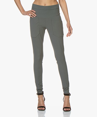 Woman by Earn Erin Tech Jersey Pants - Greyish Green