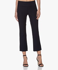 JapanTKY Kaya Travel Jersey Cropped Flared Broek - Zwartblauw