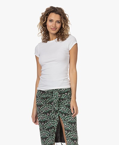 Filippa K Fine Rib Tee - Wit