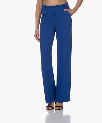 KYRA Hetty Textured Jersey Pants - Blue Galaxy