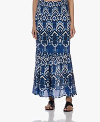 KYRA Veronique Ikat Maxi Skirt - Blue Galaxy