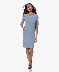 KYRA Celina Textured Jersey Print Dress - Blue Galaxy
