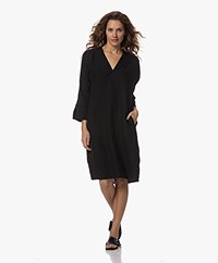 Woman by Earn Pauline Linen Tunic Dress - Black