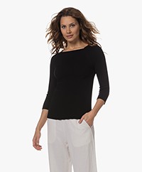 Woman by Earn Coco Modal Blend Fine Knit Sweater - Black