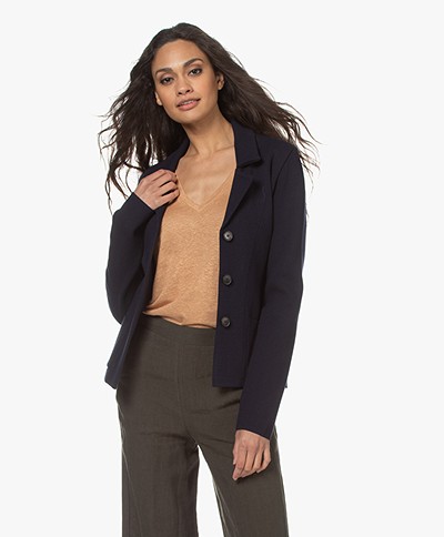 Woman by Earn Yenthe Milano Knitted Blazer - Navy
