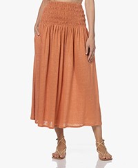 Vanessa Bruno Tinoa Linen Jersey Skirt - Orange