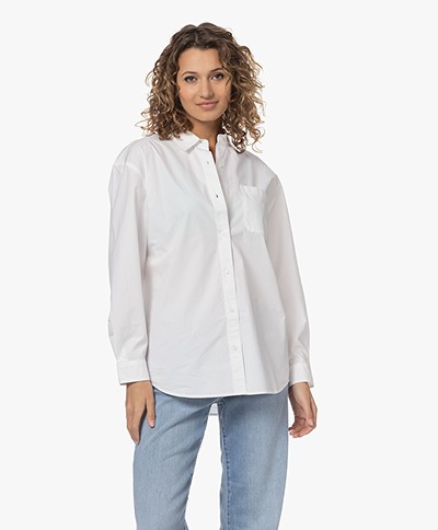 Denham Uma Cotton Poplin Shirt - White