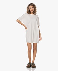 American Vintage Devon Katoenen T-shirt Jurk - Vintage Off-white