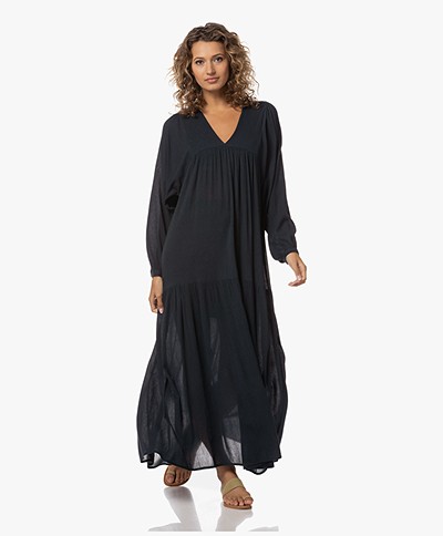 by-bar Hayley Crinkled Cotton Blend Maxi Dress - Midnight