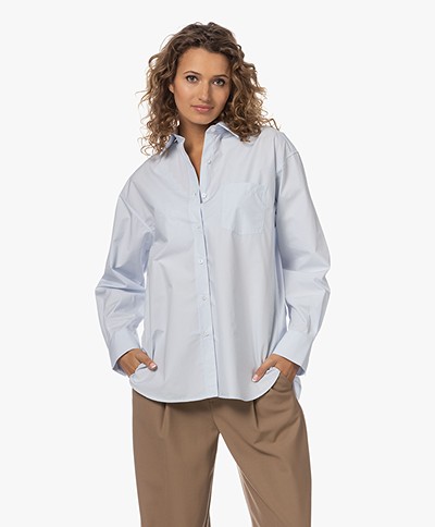 Filippa K Sammy Puur Katoenen Overhemd - Soft Blue - 29132 9321 - soft