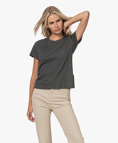 Majestic Filatures Polly Round Neck T-shirt - Carbone