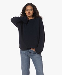 LaSalle Seamless Wool-Cashmere Sweater - Navy