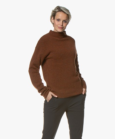 BY-BAR Moss Wool Blend Sweater - Terracotta