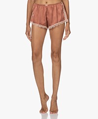 Love Stories Apollo Satin Lace Shorts - Rose Pink