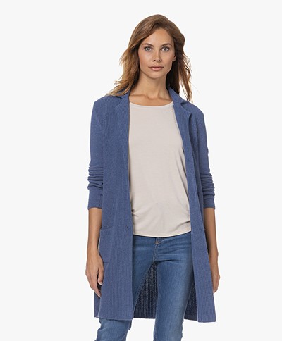 Belluna Atlanta Wool Cashmere Blend Knitted Blazer Cardigan - Jeans