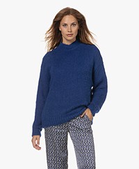 JapanTKY Ele Alpaca Blend Sweater - Blue Purple