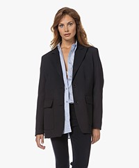 Closed Oversized Gabardine Twill Blazer - Zwart