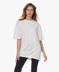 extreme cashmere N°269 Rik Oversized Katoen-Cashmere T-shirt - Snow