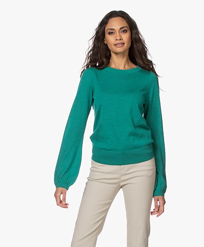 Plein Publique La Coeur Merino Wool Sweater - Jade Green