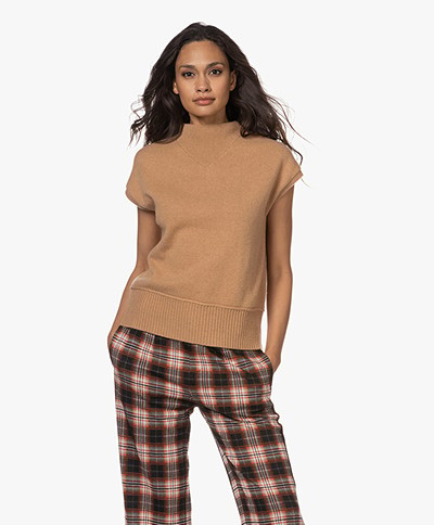 Josephine & Co Toon Merino Short Sleeve Sweater - Camel