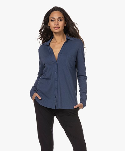 Majestic Filatures Cotton Deluxe Jersey Blouse - Prusse