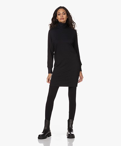 Majestic Filatures Soft Touch Sweater Dress with Turtleneck - Marine