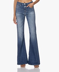 closed leaf power stretch blue denim