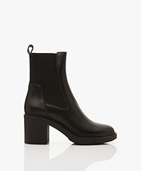 COPENHAGEN STUDIOS Leather Chelsea Ankle Boots - Black