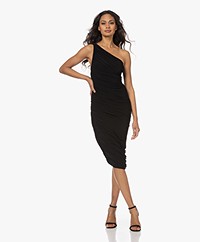 Norma Kamali Diana Tech Jersey One Shoulder Dress - Black