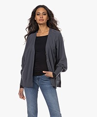 Repeat Wool-Cashmere Blend Cardigan - Midnight