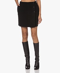 Pomandère Wool Blend Mini Skirt - Black